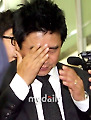 [MD포토] 이광기 오열 '눈물이 주룩주룩'…아들 장례식장